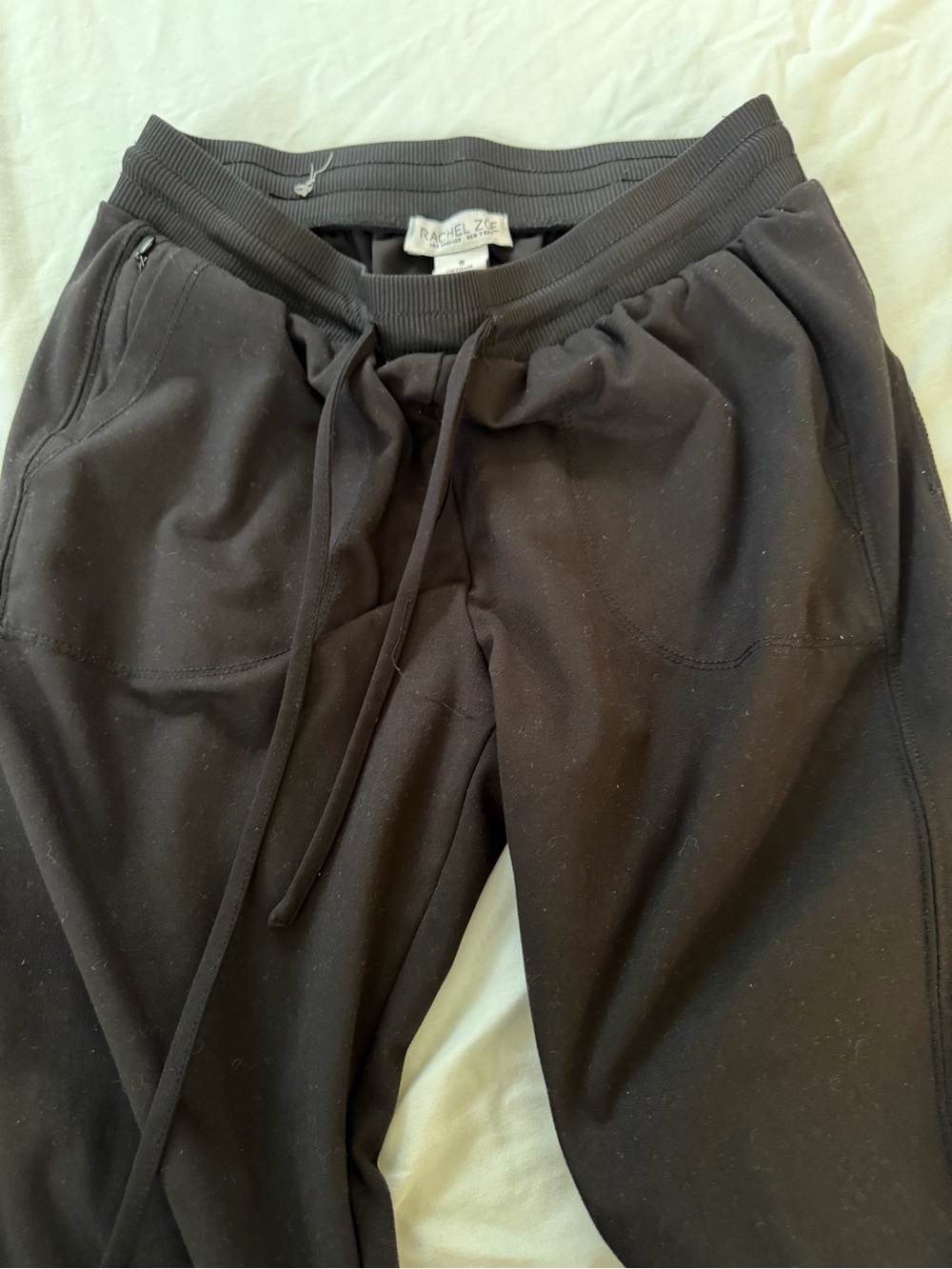 Rachel Zoe Black Jogger Pants - Drawstring Waist   Small